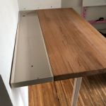 緬甸柚木拼接板+訂製桌腳